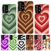 Fashion Purple Heart Swirl Circle Phone Case For Samsung Galaxy A55 A54 A52 A53 A15 A14 A12 A13 A25 A24 A22 A23 A35 A34 A32 A33