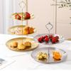 2/3 Layer Fruit Plate Home Living Room Stainless steel Snack Dish Creative Dried Fruit Basket Candy Dish Cake Stand Salad Bowl