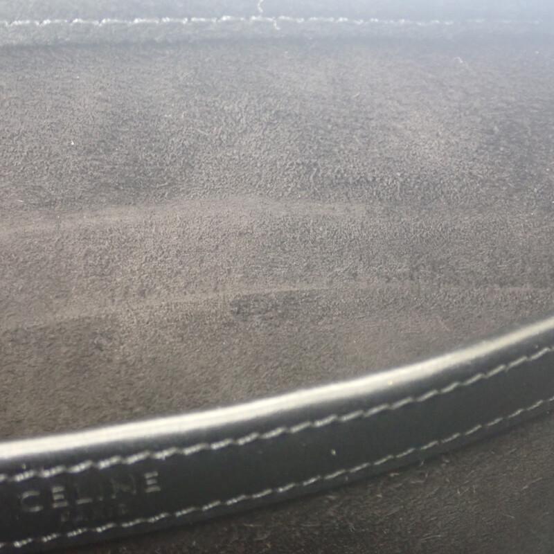 CELINE  194503DOT.38SI Shoulder Bag Black Calfskin Women