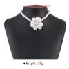 New Fashion Imitation Pearl Flower Neck Chokers Elegant Camellia Clavicle Chain Retro Romance Wedding Necklace Jewelry Gifts