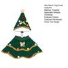 Hunde Weihnachtsoutfit Haustiere Weihnachtsbaum Kostüm Spitzhut mit Halsband Festliche Haustierkleidung
