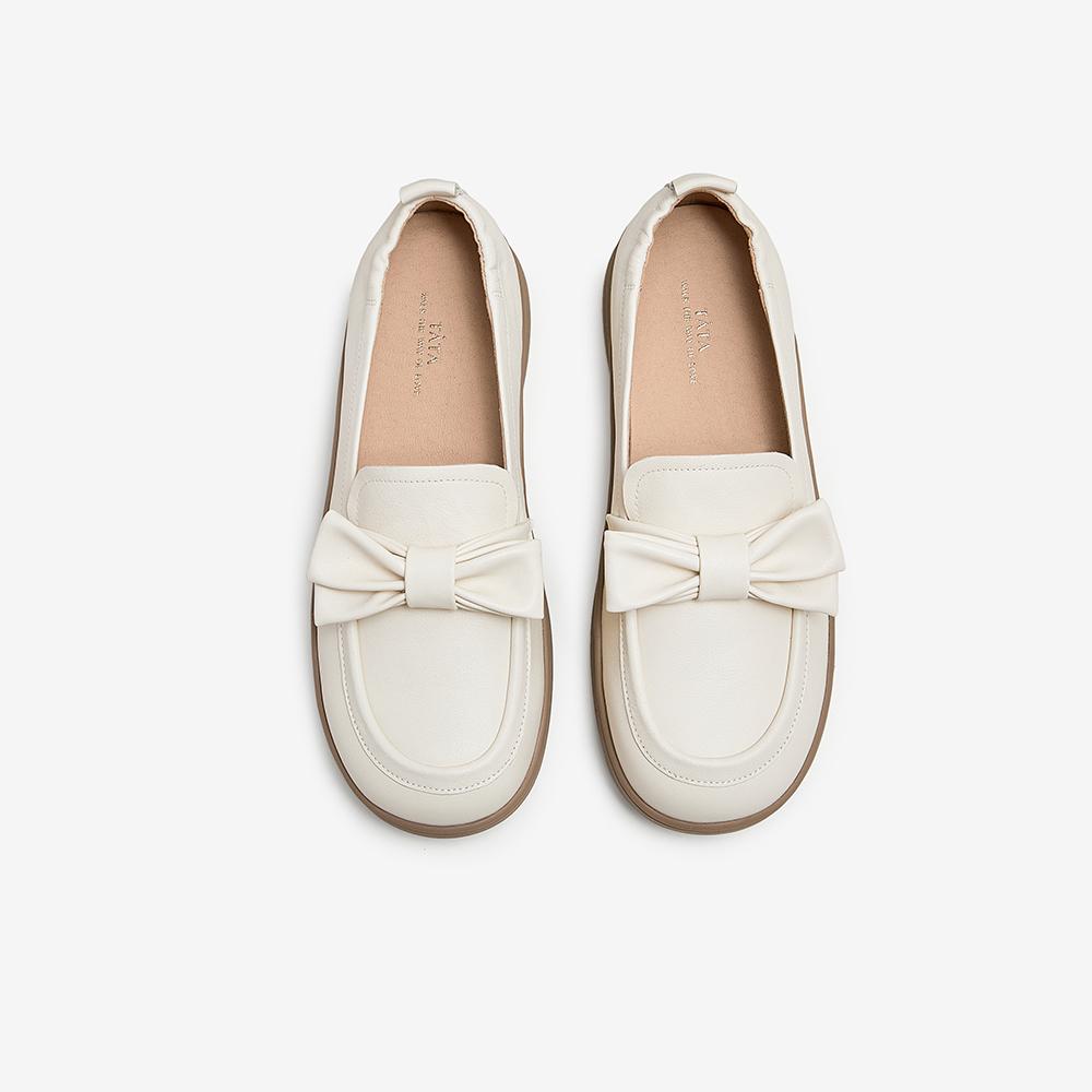 TATA/He She 2024 Autumn Shopping Mall Same Style Fashionable Simple Casual Women's Le Fu Shoes