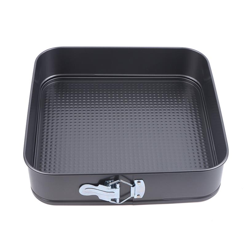 1Pc Carbon Steel Baking Mould With Buckle Square Cake Baking Pan With Removable Bottom Non-Stick Cake Mould Chiffon Cake