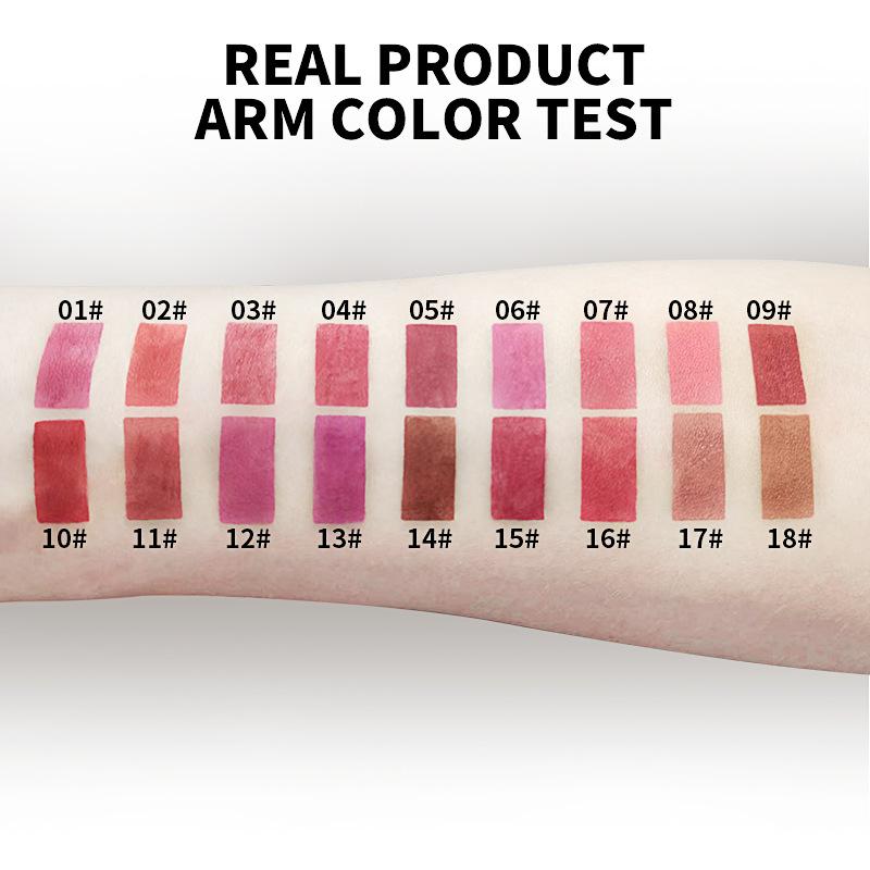 Matte Lippenstift Antihaft-Cup Wasserdicht Langlebig Hook Line Glatter Samt Lippenstift Bleistift