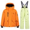 Children's Fashion Skiwear Set Boys' And Girls' Thickened Waterproof Warm Ski Suit Jacket And Trousers Outfit Set