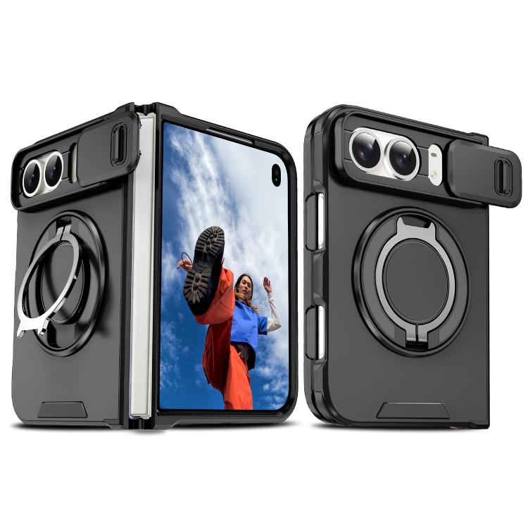 Sliding Camshield Lens Cover Ring Holder Shockproof Phone Case For iPhone Duo