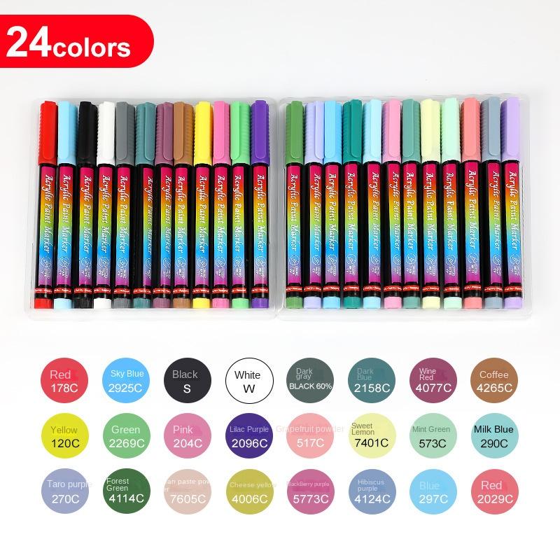 Set markere acrilice moale guașă colorată Gou Xianbi DIY gooka model ceramică stilou graffiti