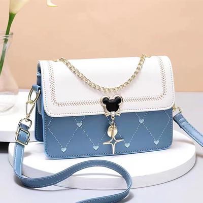 Borse Nuove 2025 Borsa a Tracolla con Catena Borsa con Filo da Ricamo Primavera ed Estate Borsa Mini di Lusso Leggero da Donna Borsa da Donna in Vera Pelle Borsa Quadrata Piccola