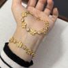 Xiaohongshu Bestseller: Light Luxury Gold Flower Bubble Diamond Bracelet for Women