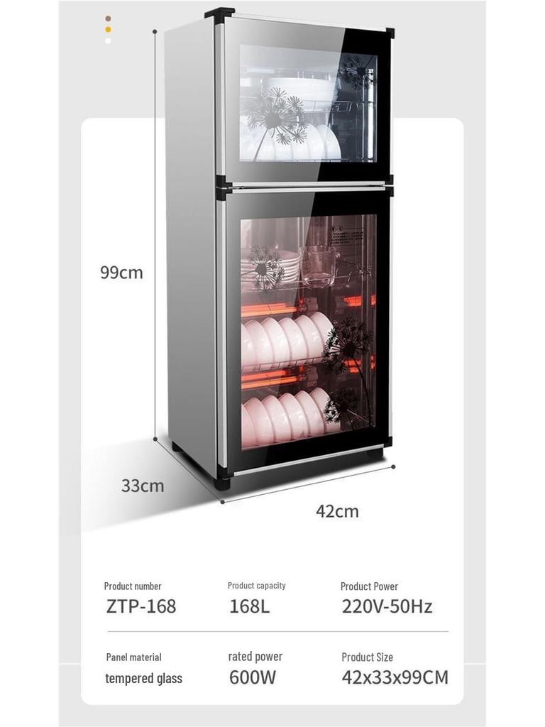 Compact Vertical Dish Drying Cabinet for Tableware and Utensils