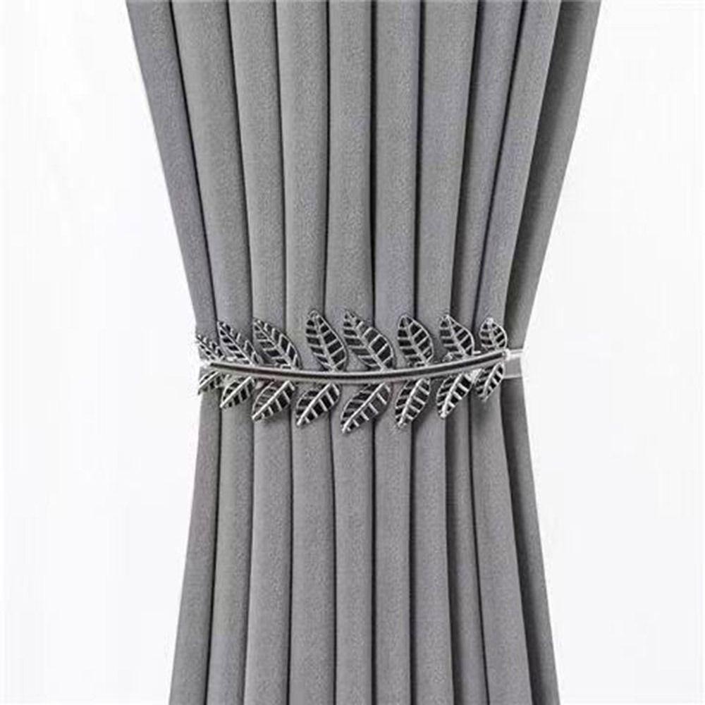 Gift Elk Feather Curtain Tieback Leaf Peacock Peony Elastically Curtains Tie Backs Stretchable DIY Curtain Rope Holder Hooks