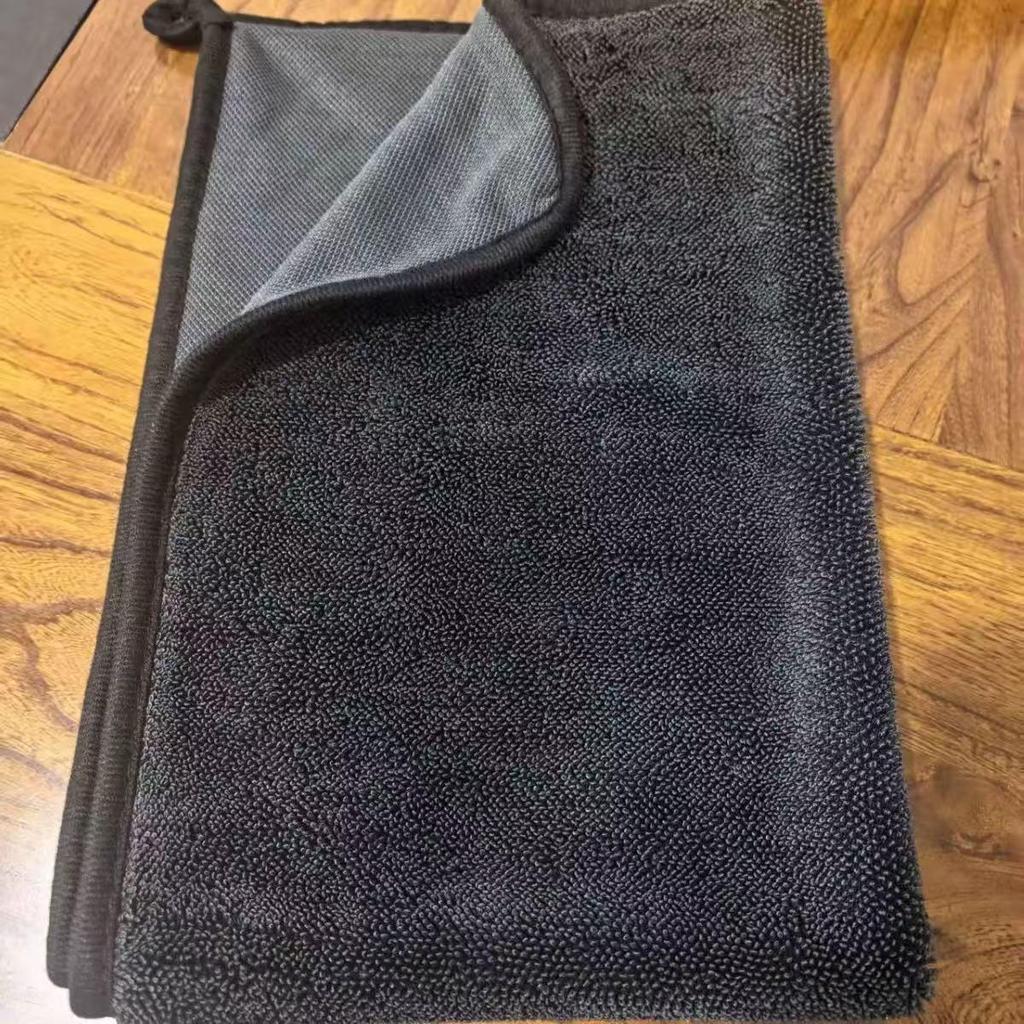Dual-Layer Absorbent Car Wash Towel - Thick, Double-Sided Pigtail Design