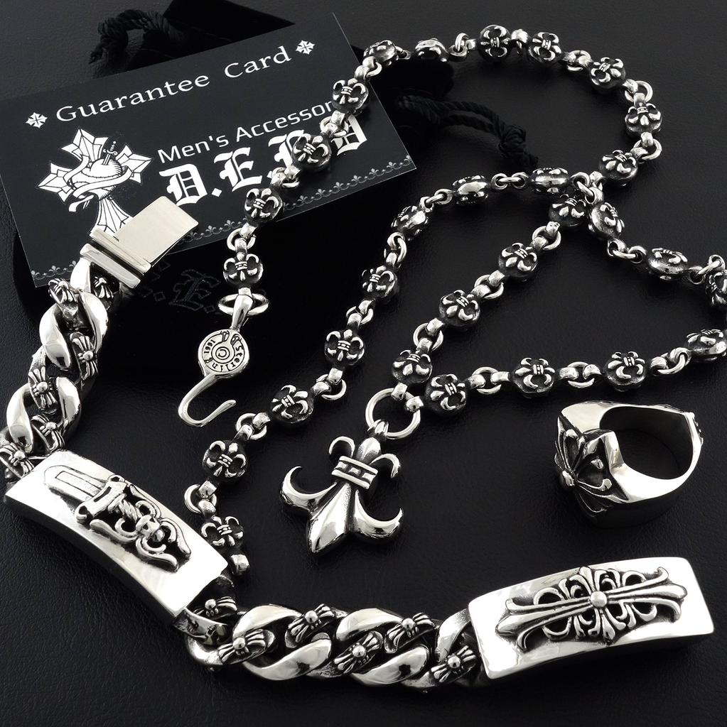 Bracelet Stainless Steel Accessory Floral Cross Dagger Dbr02 [D.E.E.D] Men's &