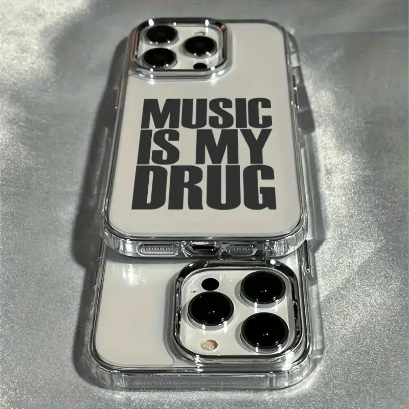 La Musica È La Mia Dipendenza Custodia Trasparente Per Telefono Per IPhone 11 12 13 14 15 16 17 Pro Max Air XS XR 7 8 Plus Cover Funda