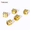 Trendy 3mm Separator Beads 18K Gold Plated Brass Cube Spacer Beads Loose Beads For DIY Bracelet Necklace Making Accessories