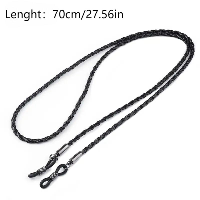 Multi-color Sunglasses Hanging Chain Twist Glasses Rope Leather Rope Chain Outdoor Sports Anti-slip Sunglasses Chain Accessories