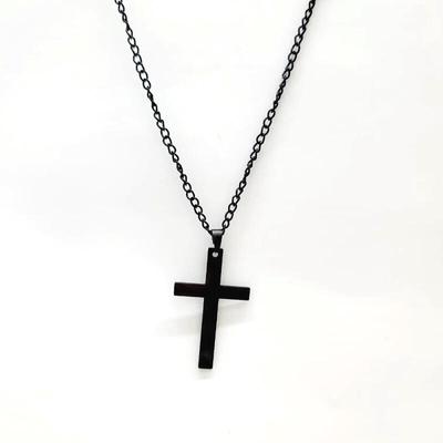 Cross Necklace Fashion Friendship Surgical Cross Necklace Black