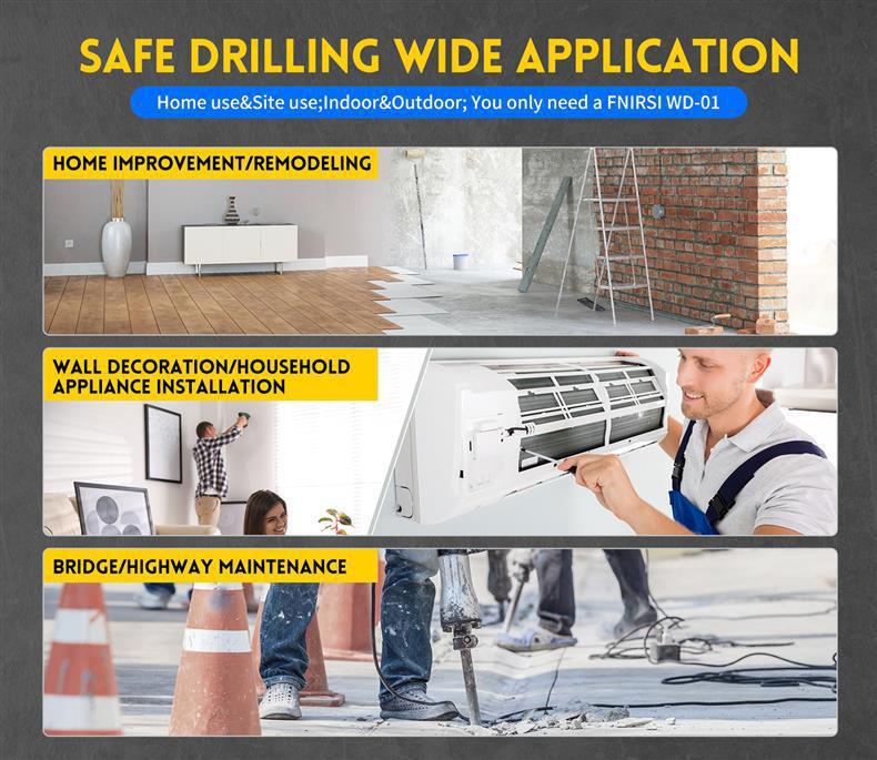 FNIRSI WD-01 Wall Detector for Steel Bars, Pipelines, and Wires - Metal Measurement and Scanning Tool