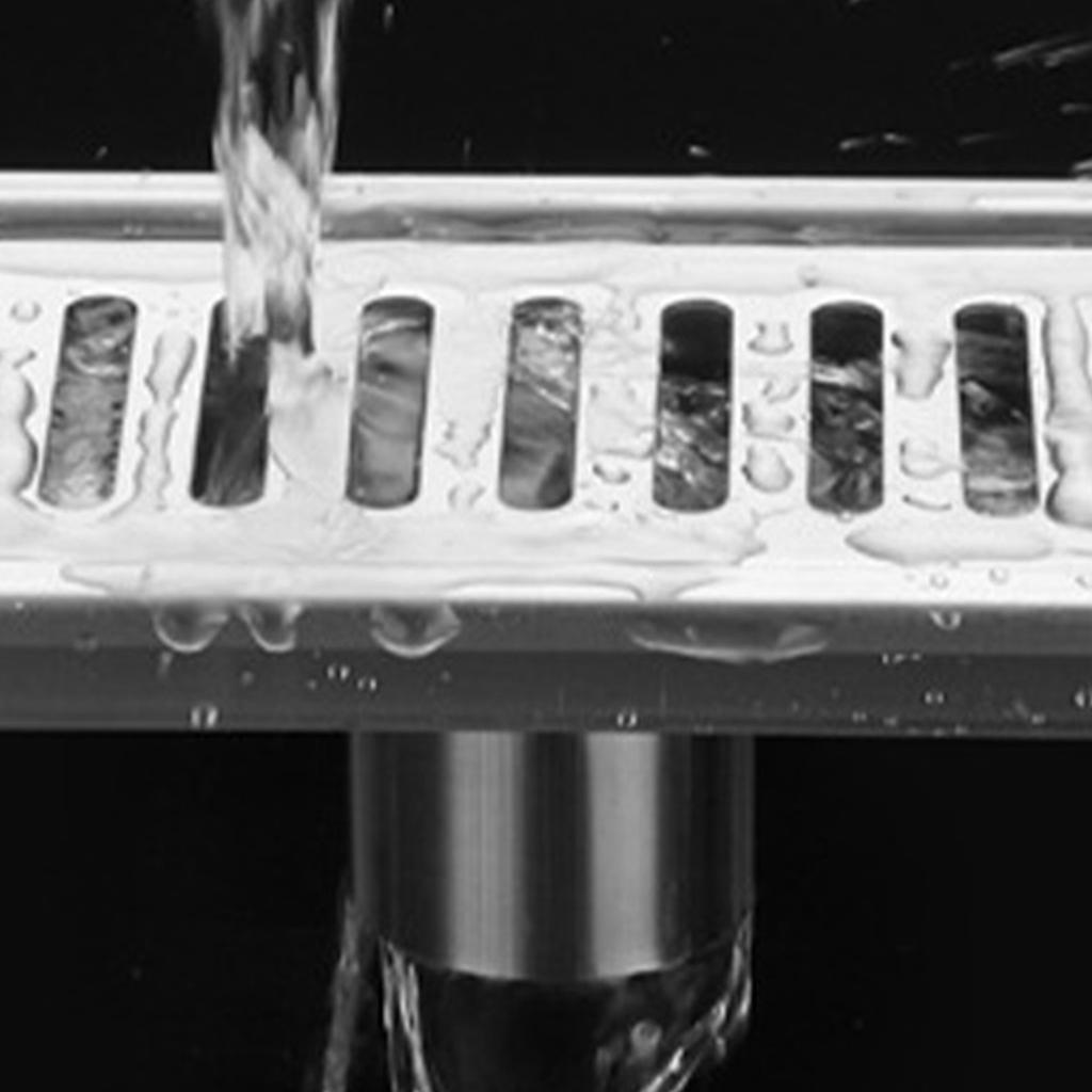 Shower Drain Long Stainless Steel Deodorant Removable Floor Drain for Bathroom Hotel 20cm Middle