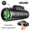 Monocular Telescope 40X60 Powerful High Definition Zoom Low Night Vision Binoculars with SmartPhone Holder For Hunting Camping