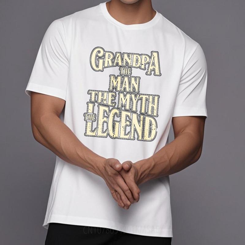 Hiphop For Man Summer T Shirt Grandpa The Man The Myth The Legend Short Sleeve Comfortable Oneck For Her Top Tees