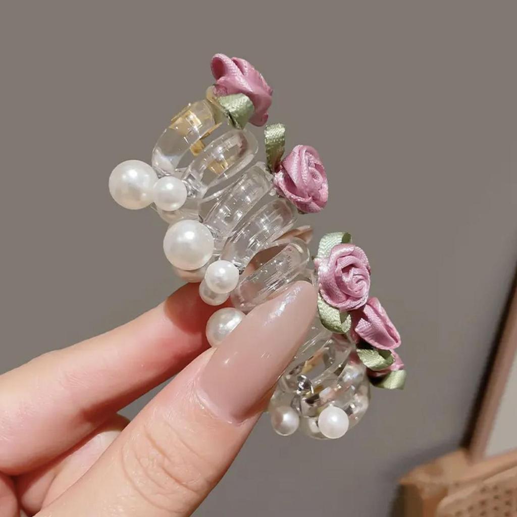 Elastic Spiral Sârmă Telefon Bentiță Legături de Păr Fluture Floare Perle Drăguț Dulce Corzi de Păr Accesorii Versatile pentru Coafură