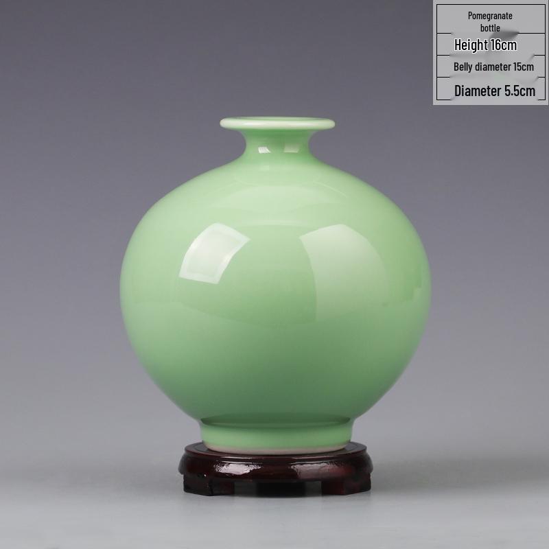 Celadon Antique Ceramics Vase: Elegant Chinese Ornament for Floral Arrangement and Home Decor
