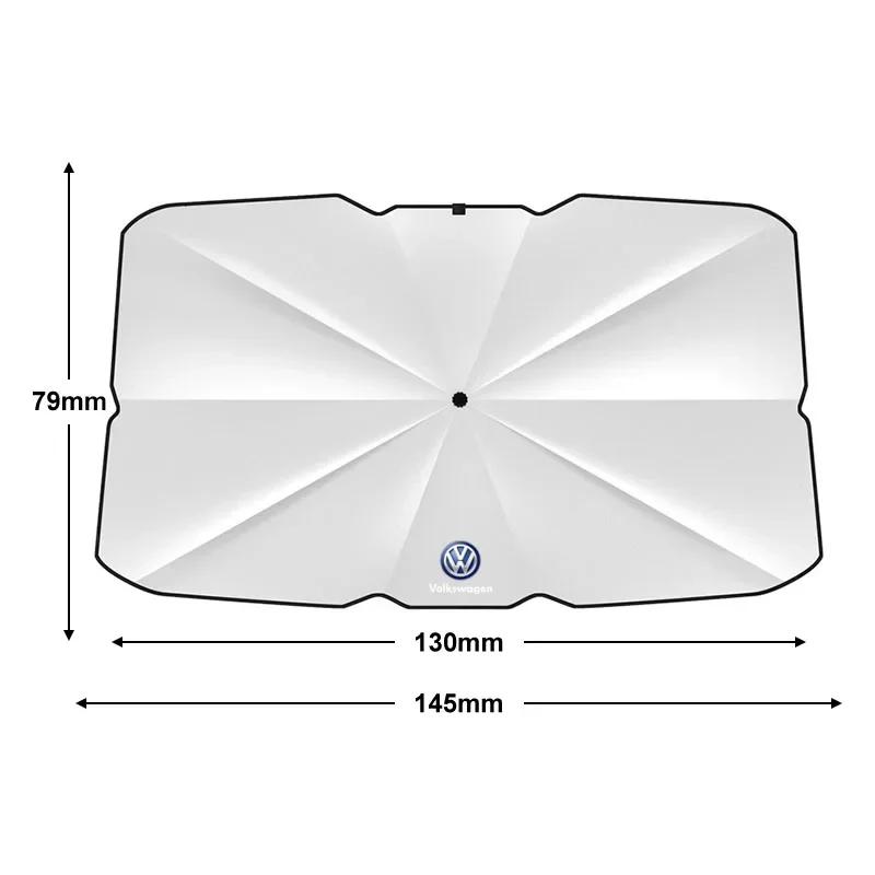 VW For Volkswagen Car Heat Insulation Foldable Sun Umbrella Windshield UV Protection Sunshade For Volkswagen Tharu R Polo GTI Ti