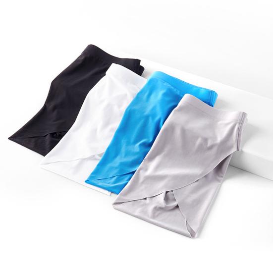 Summer Ultra-Thin Ice Silk Sexy Men Briefs Translucent Low-rise Seamless 3D U Convex