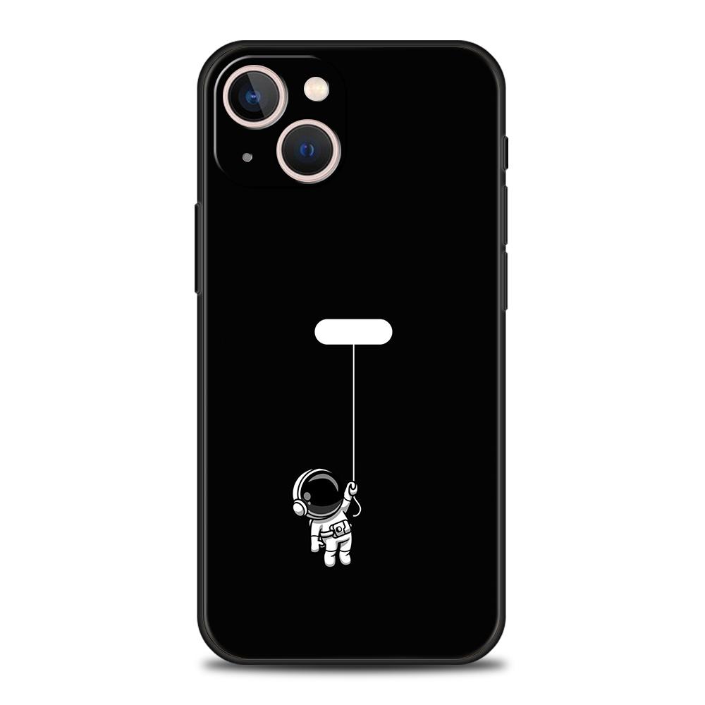 Luxury TPU Soft Phone Case For iPhone 17 Air 16E 16 11 15 14 Pro MAX 12 13 7 8 Plus X XR XS SE 2022 Cover Lovely Astronaut