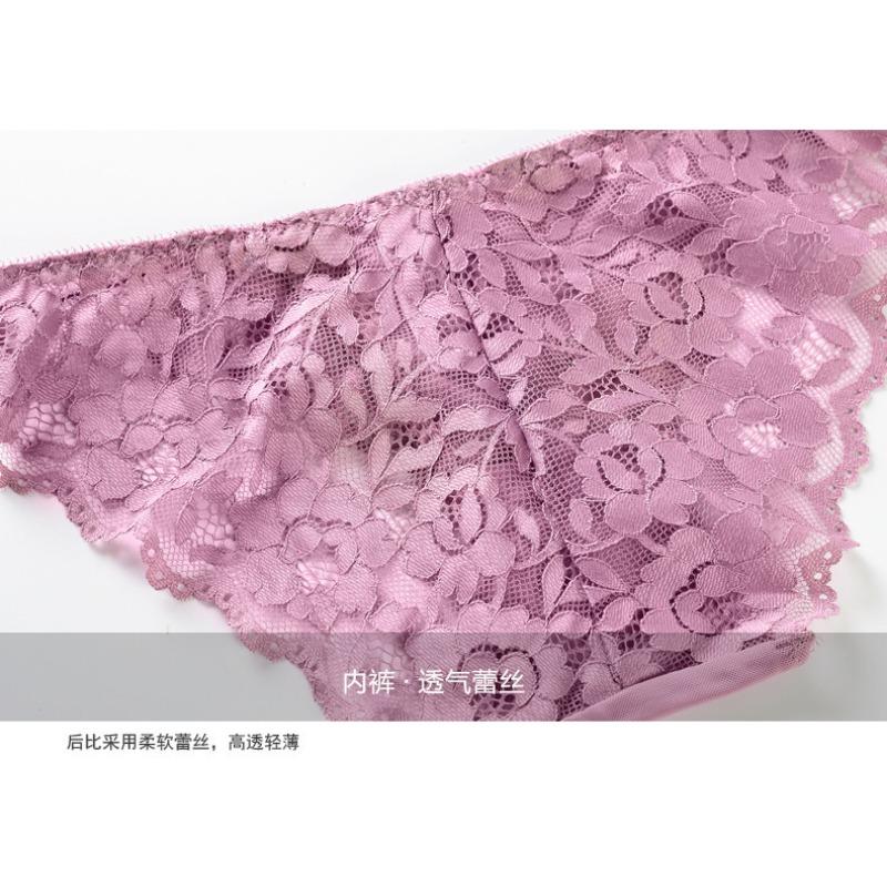 Women Sexy Sheer Lace Low Waist Triangle Briefs Cotton Crotch Hip Lifting Panties