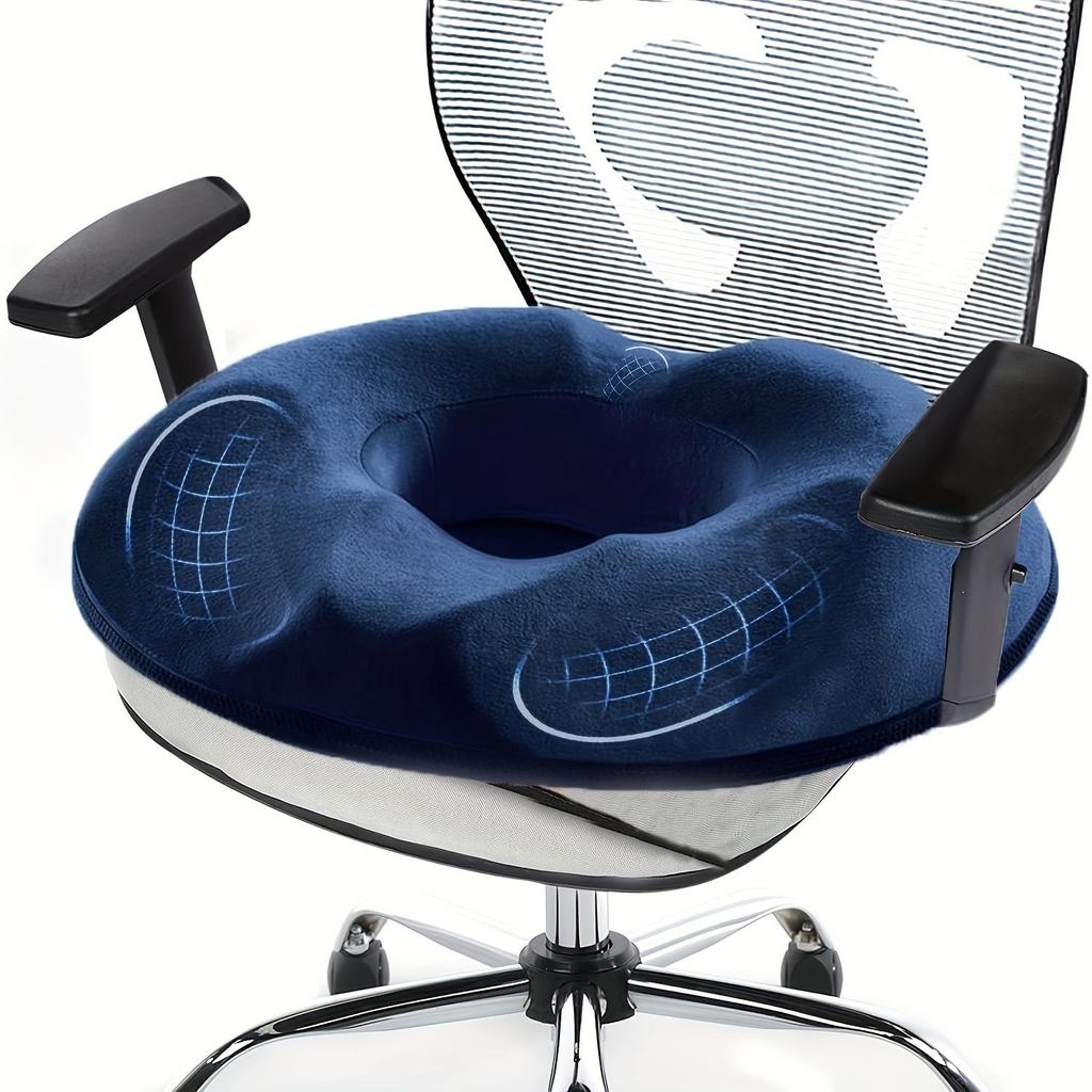 1pc Orthopedic Comfort Donut Pillow - Ergonomic Coccyx Seat Cushion for Hemorrhoid, Tailbone Pressure Relief, Office Use - Ultimate Comfort for Back