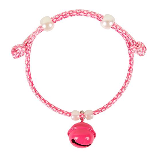 Cat Collar with Bell Slip-On Design No Buckle Adjustable Pet Collar Braided Rope Dog Collar for Puppy Kitten Small Dogs Cats