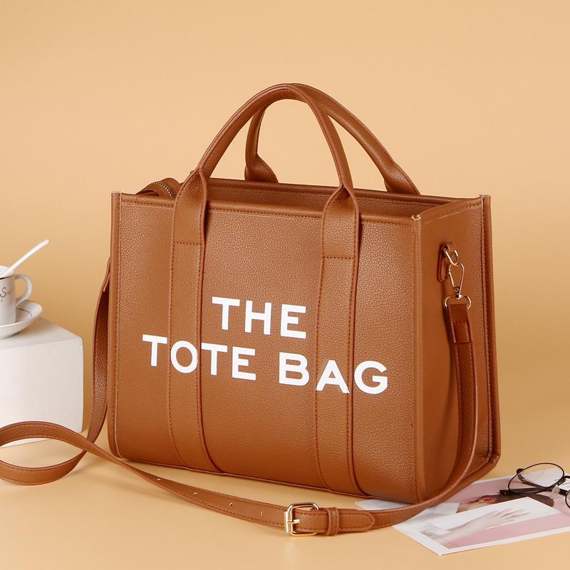 Solid Color PU Leather Women's Tote & Crossbody Shoulder Bag - Large Capacity, Simple & Casual Design