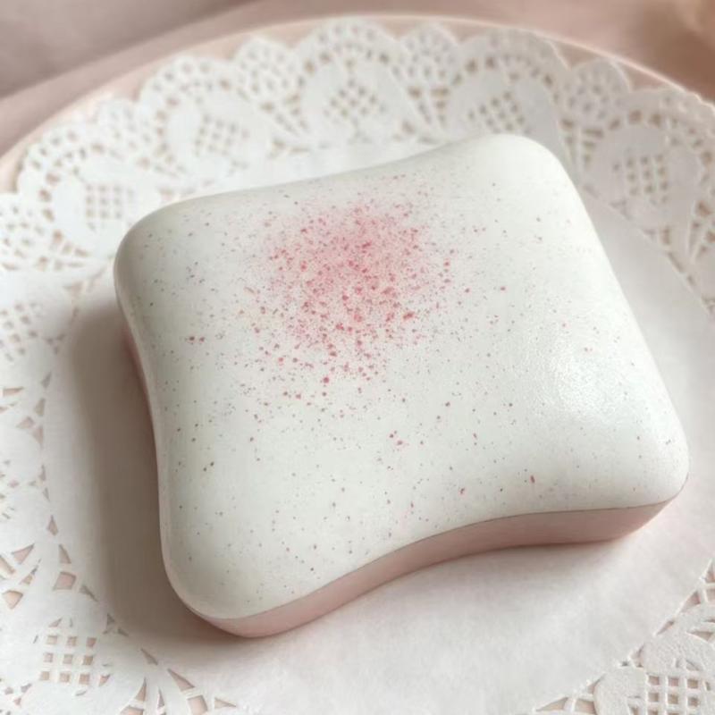 Aardbeienyoghurt Toast Squishy Speelgoed Zacht Langzaam Rijzend Stressverlichting Fidget Knijp Schattig Draagbaar Decompressie Cadeau