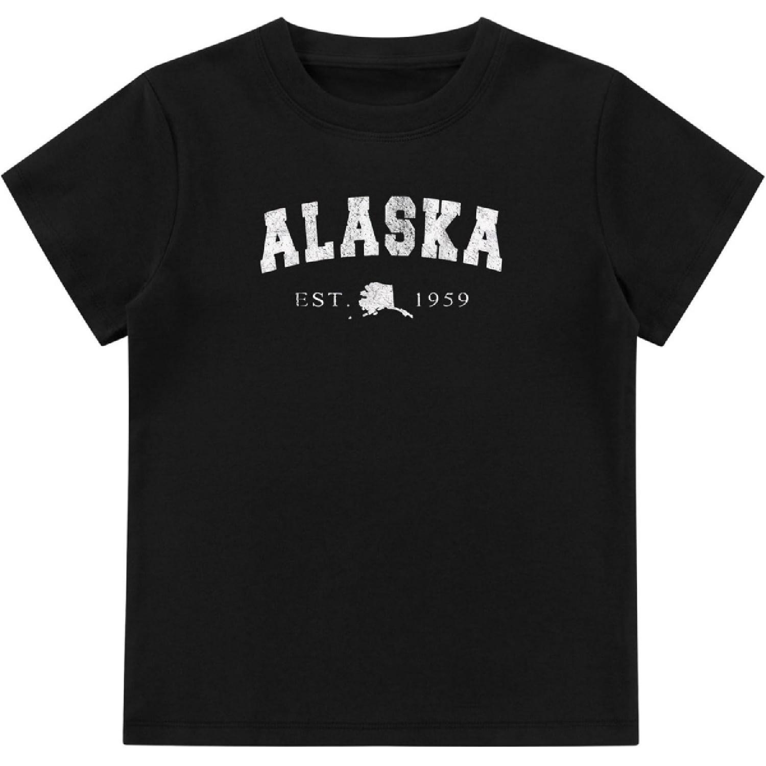Футболки Аляска AK Ретро Винтажная Рубашка Подарок Мужчины Женщины Дети Футболка S