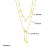 DIEYURO 316L Stainless Steel Star Moon Long Pendant Necklace For Women New Fashion Girls Multilayer Clavicle Chain Zircon Gifts