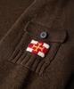 Geonjiulleunseu Cotton Raglan Pocket Sweater - Dark Brown