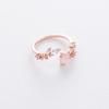 Korean New Exquisite Crystal Temperament Ring Sweet French Elegant Flower Opening Ring Female Jewelry