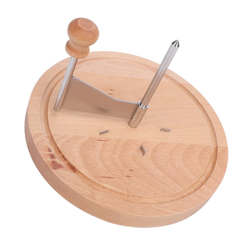 Cheese Shaver Beech Wood and 304 Stainless Steel Spiral Cheese Curler for Parties