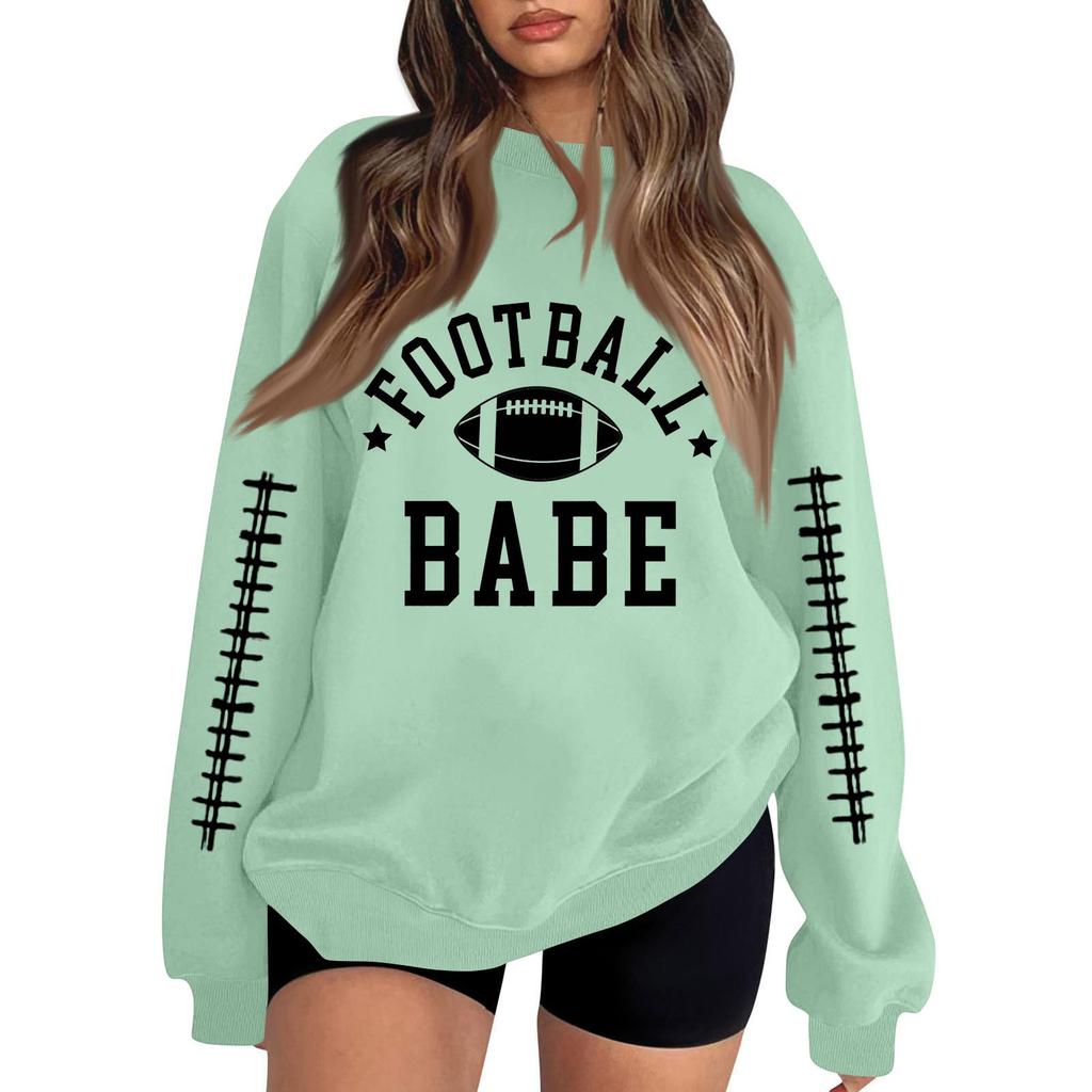 Unisex Lightweight Printed Neck Long Sleeve Sweatshirt