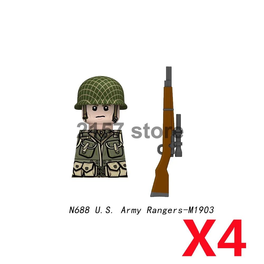 Military Soldier Figure Building Block Weapons Ranger Camouflage Vietnam War US Special Forces KSK Medical Bandit Thief Toy Gift