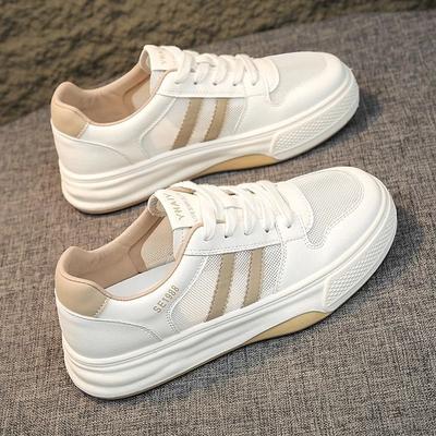 Ademende mesh kleine witte schoenen dames lente en zomer nieuw dikke zool casual sportschoenen dames veelzijdige schoenen