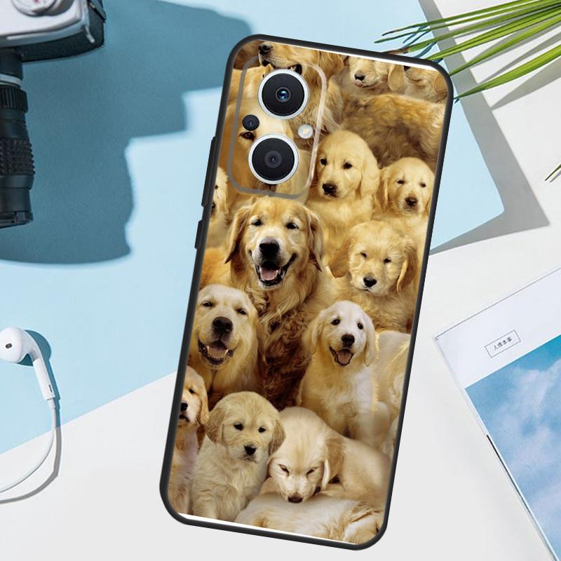 

Golden Retriever Dog Cover For OPPO Reno 14F 13F 12F 11F 8T 7 8 Lite 10 11 12 13 14 OPPO Find X9 X8 X5 X6 Pro Case OPPO Reno10 Pro