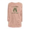 Autumn/Winter Women's European & American Printed Casual Loose Round Neck Long Sleeve Plush Hoodie with Pockets