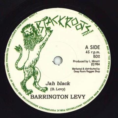 7inch Record BARRINGTON LEVY - Jah Blacks / Dub Version BD2 Black Roots 1984 Europe Reggae, Ska & Dub