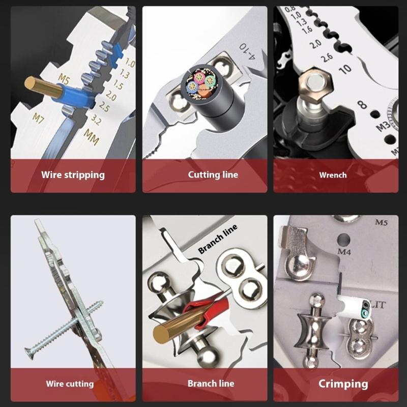 Multifunctional Wire Stripper Decrustation Pliers Crimper Cable Stripper Cutter Multifunctional Wire Repair Tool Pliers