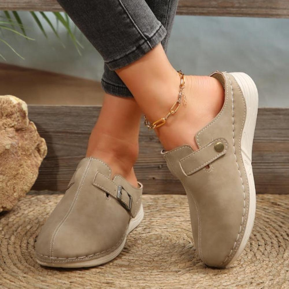 Fashion Large Size 42 Baotou Half Slippers for Women Spring Summer Shoes New Fashion Casual Solid Lightweight Outside Wear Slipper