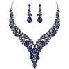 Set di Gioielli in Cristallo Moda Sposa Europea e Americana: Collana, Orecchini, Design a Goccia d'Acqua