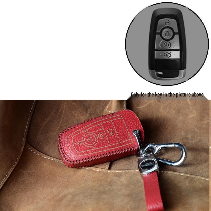 Cowhide Key Case for Lincoln MKX, MKZ, MKC, Taurus, and Mustang Explorer